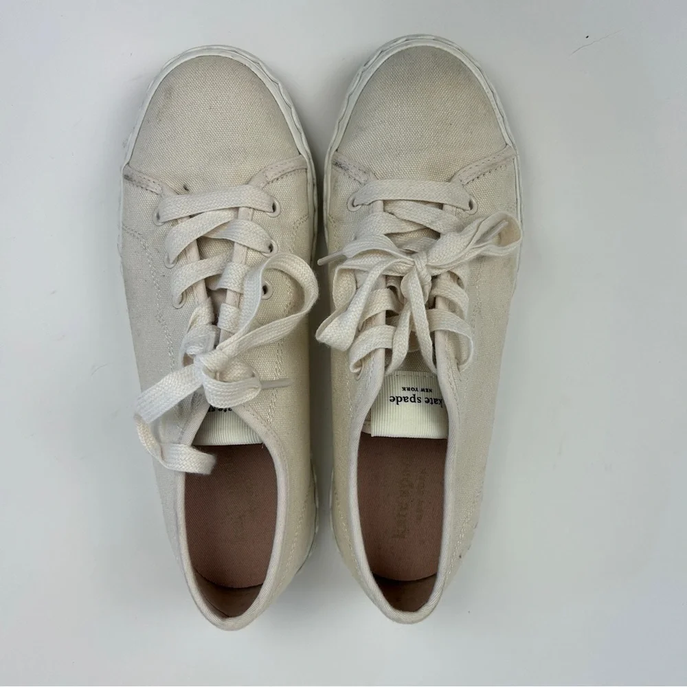 Kate Spade New York Vale Cream canvas sneakers size 6B